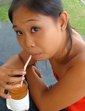 Cute Filipina spinner with hairy pussy picked up and fucked
